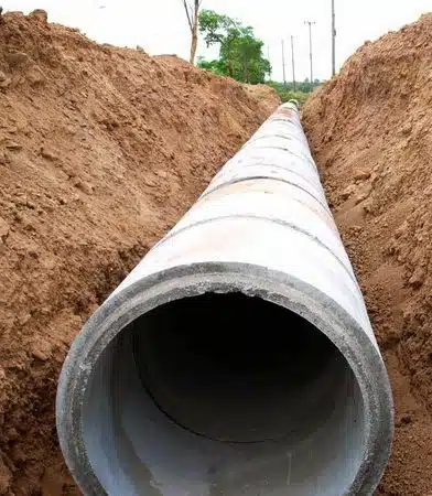 Sewer line construction